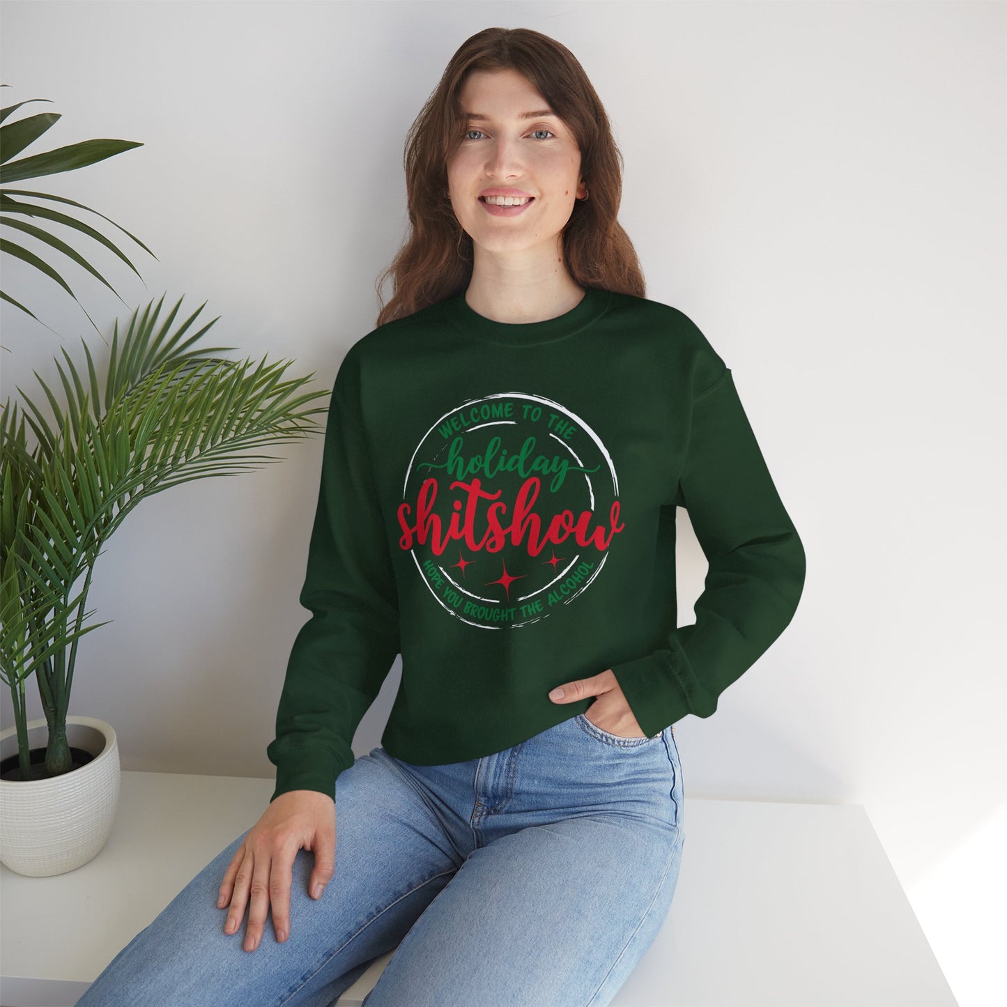 Funny Holiday & Christmas Unisex Heavy Blend™ Crewneck Sweatshirt for Party