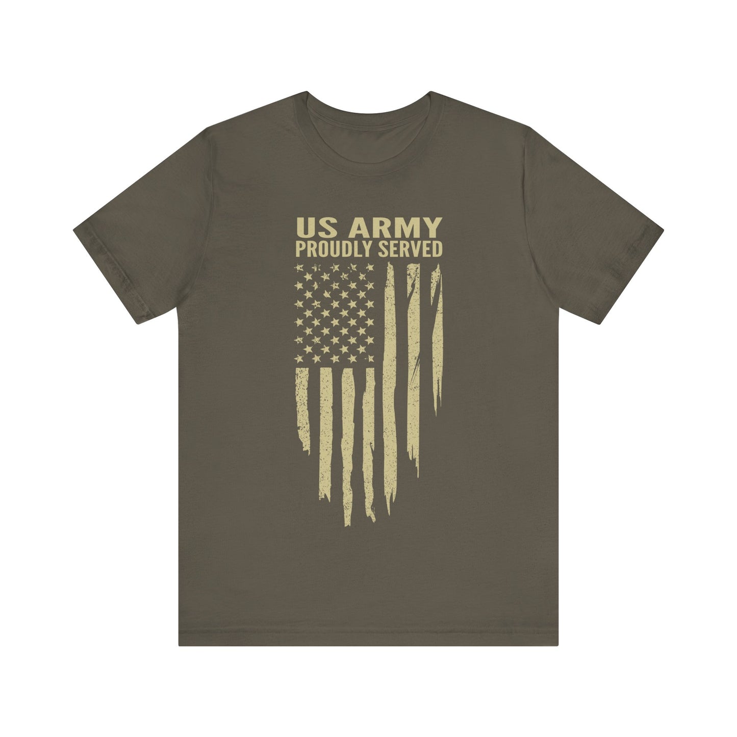 US Army Shirt, Army Veteran Tee, Military Green Shirt, US Army Proudly Served, Veteran Gift, Military Apparel, Gift for Him, Gift for Her