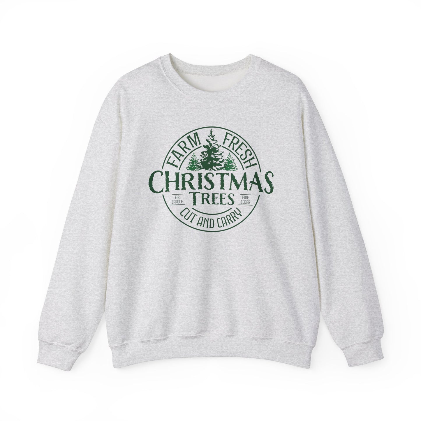 Vintage Farm Fresh Christmas Trees Unisex Heavy Blend™ Crewneck Sweatshirt