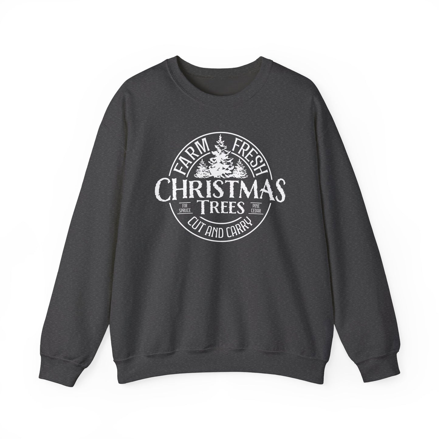 Vintage Farm Fresh Christmas Trees Unisex Heavy Blend™ Crewneck Sweatshirt