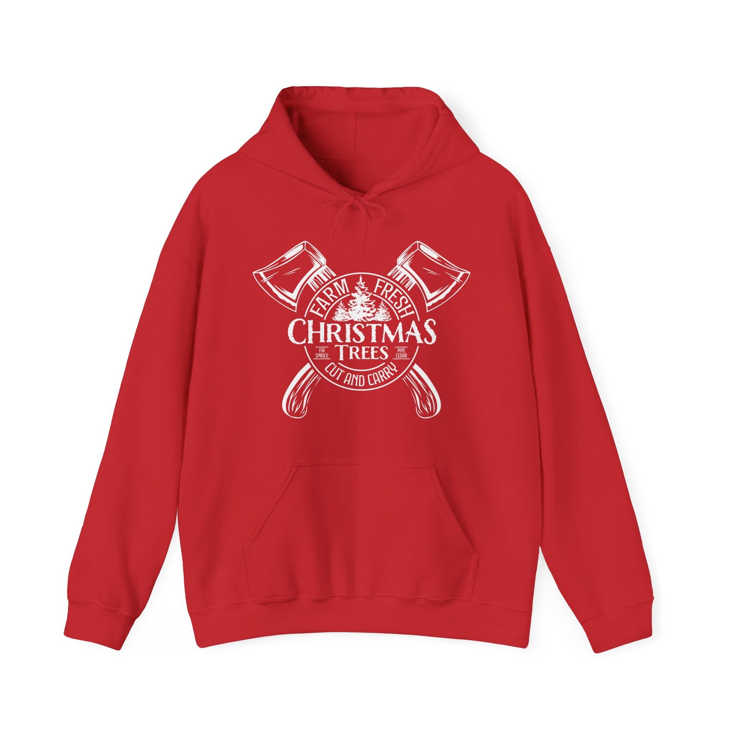 Vintage Farm Fresh Christmas Trees Unisex Heavy Blend™ Hooded Sweatshirt