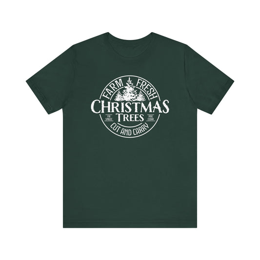 Vintage Farm Fresh Christmas Trees Bella+Canvas Tee