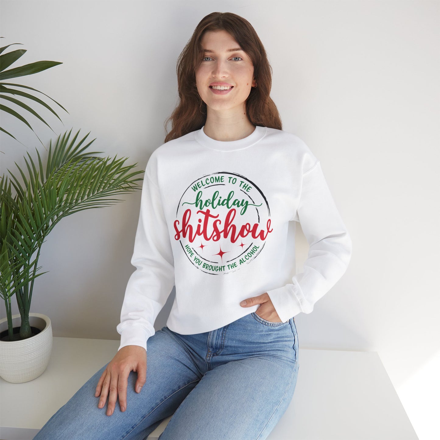 Funny Holiday & Christmas Unisex Heavy Blend™ Crewneck Sweatshirt for Party