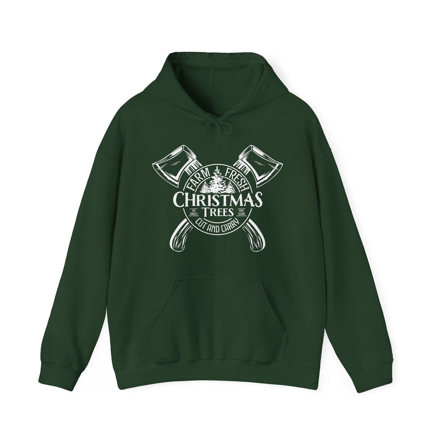 Vintage Farm Fresh Christmas Trees Unisex Heavy Blend™ Hooded Sweatshirt