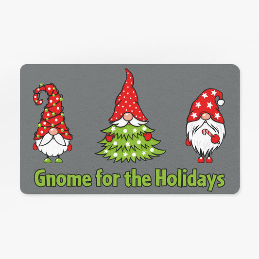 Festive Holiday Gnome Doormat 30" x 18"