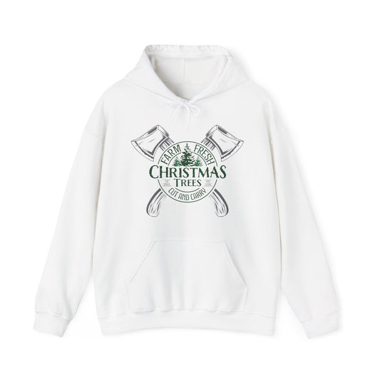 Vintage Farm Fresh Christmas Trees Unisex Heavy Blend™ Hooded Sweatshirt