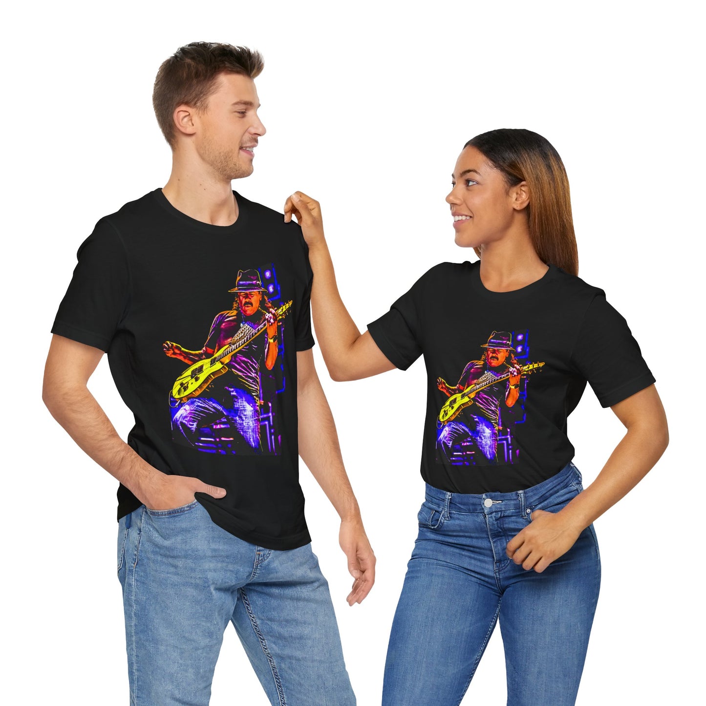 Music Legends Tee - Carlos Santana Guitar Design