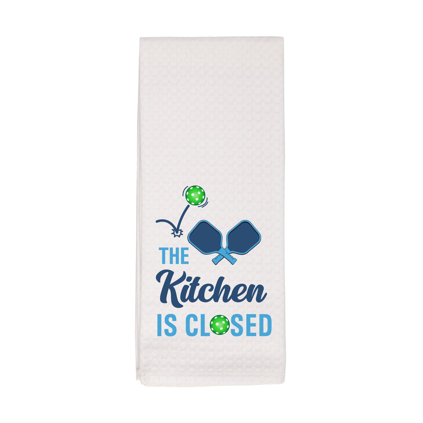 Pickle Ball Themed Tea Towel Kitchen Closed